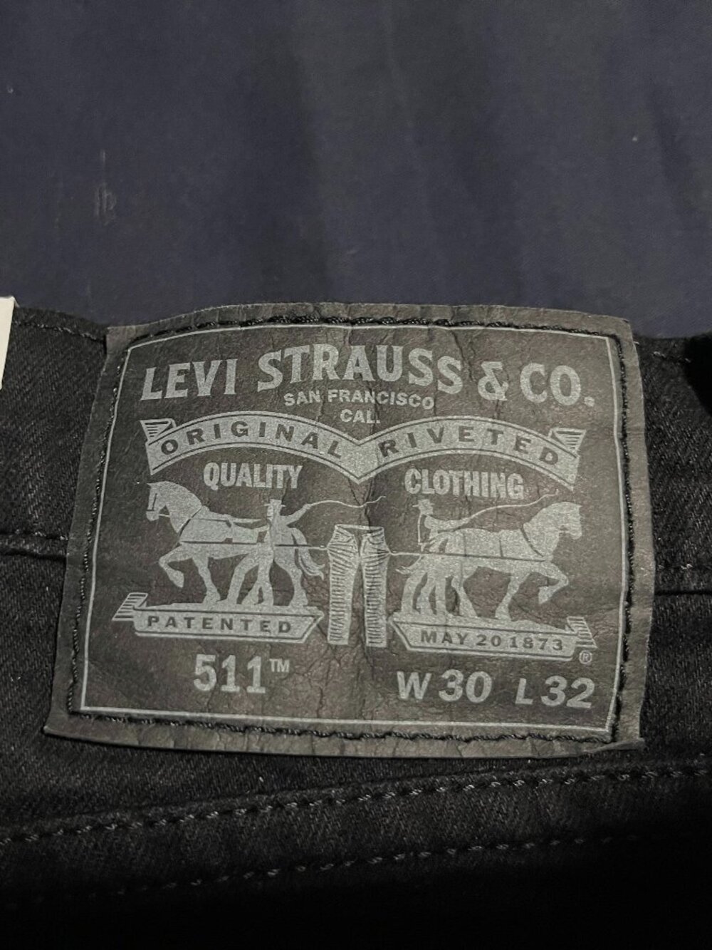 Levis 511 Slim Fit Mens Jeans 30x32 Black